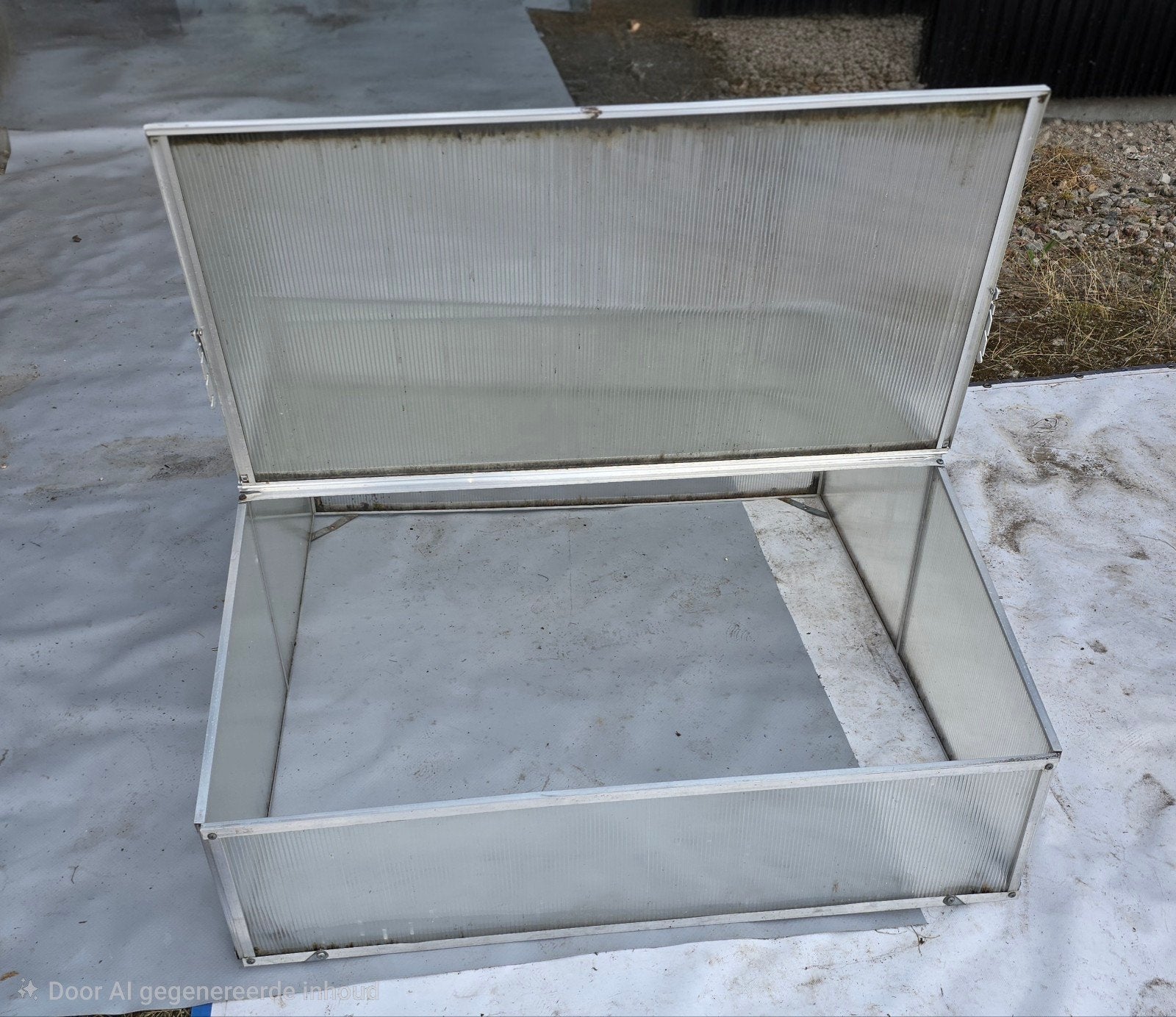 Kweekbak met aluminium frame en polycarbonaat panelen, Tuin en Terras, Ophalen, Gebruikt, Overige materialen, Kweekkas