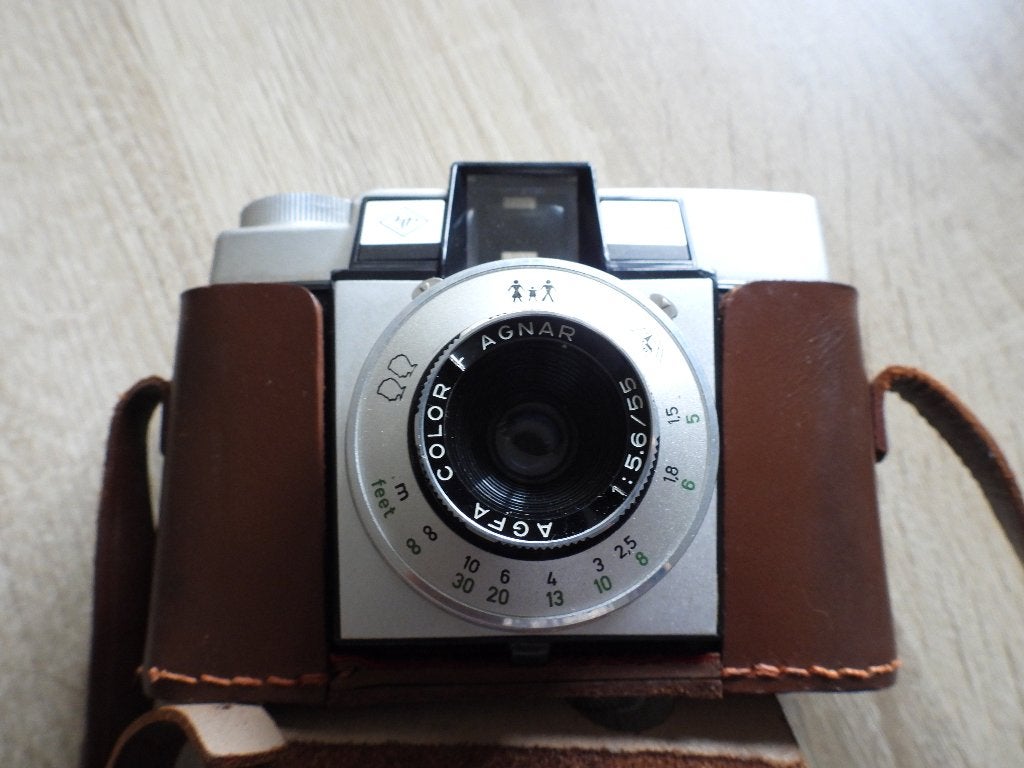 Vintage Agfa Isoly Color Agnar fototoestel met tas, Audio, Tv en Foto, Ophalen of Verzenden, Gebruikt, Compact, Overige Merken