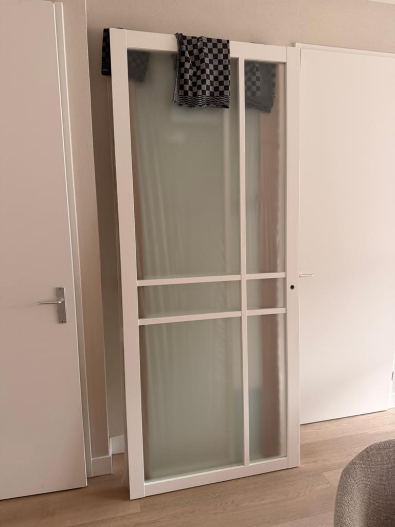 2x Maatwerk Binnendeur ABE105 met satijnglas, Doe-het-zelf en Verbouw, Deuren en Horren, Ophalen, 80 tot 100 cm, 215 cm of meer
