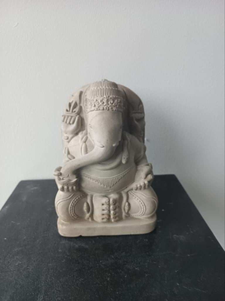 Ganesha Beeld - Hindoeïstische God van Wijsheid, Overige onderwerpen, Ophalen of Verzenden, Handgemaakt, 20 - 50 cm