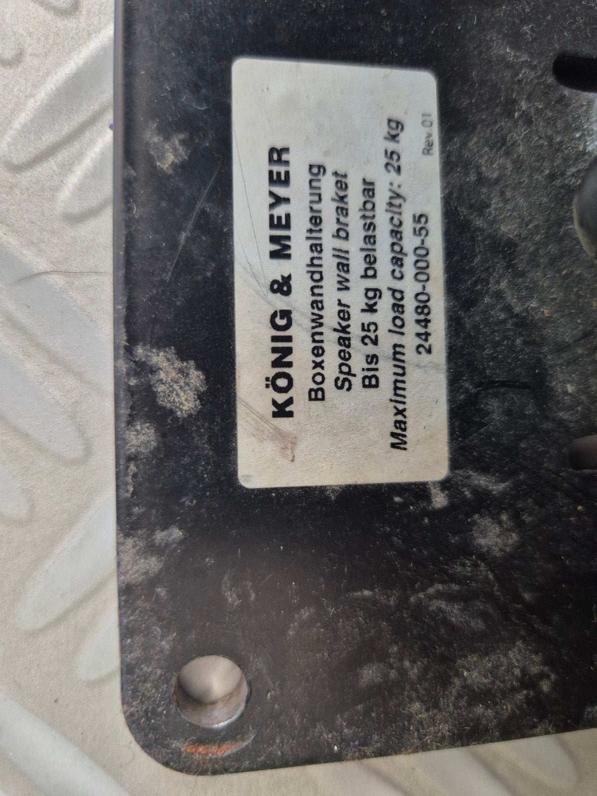 König & Meyer Speaker Muurbeugel - Max. 25 kg, Ophalen, Gebruikt