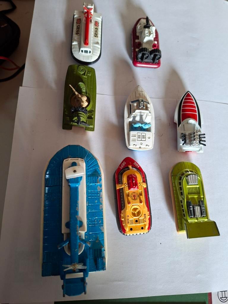 Matchbox Lesney Diverse Hovercrafts en boten (8 stuks), Ophalen of Verzenden, Gebruikt