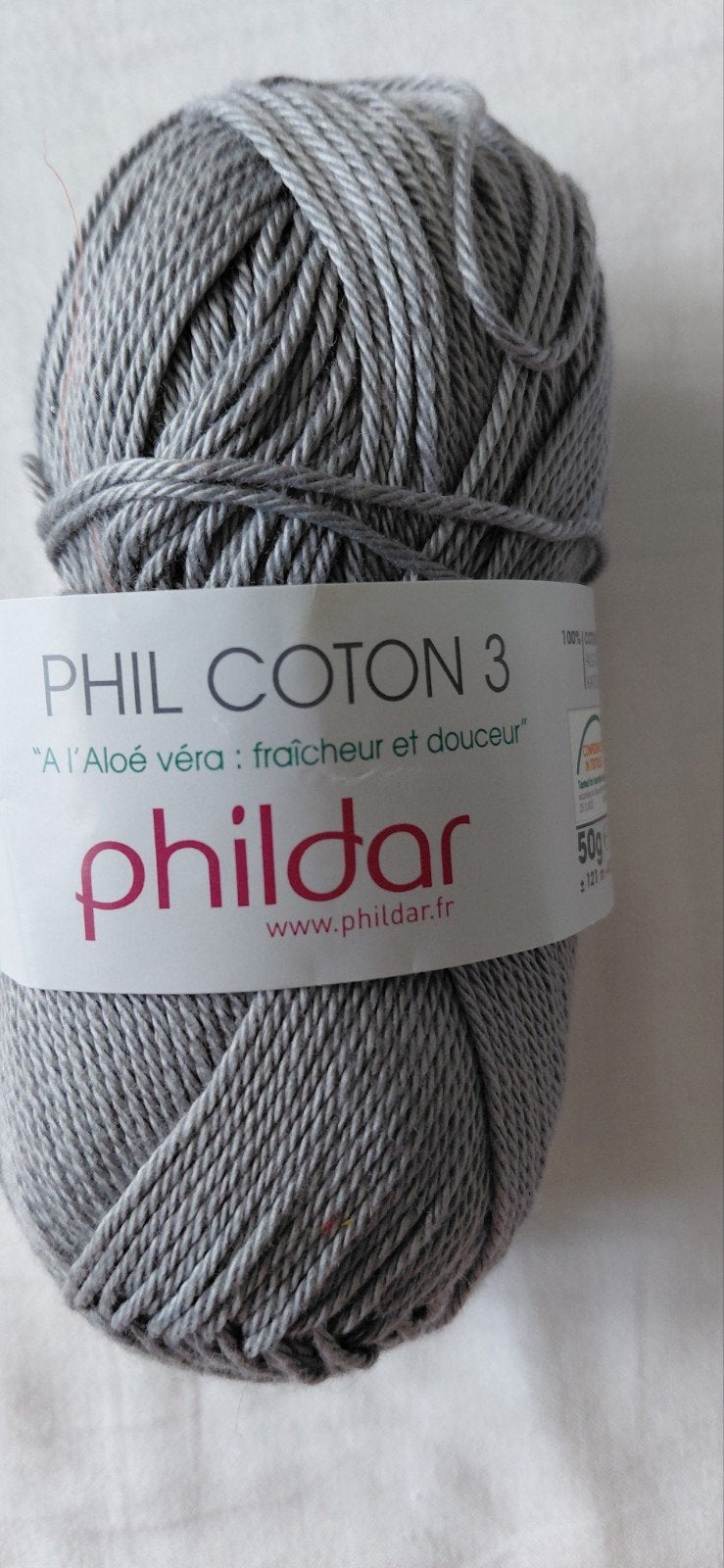 Phildar Phil Coton 3 garen - Grijs, Hobby en Vrije tijd, Ophalen of Verzenden, Nieuw, Garen of Naald(en)