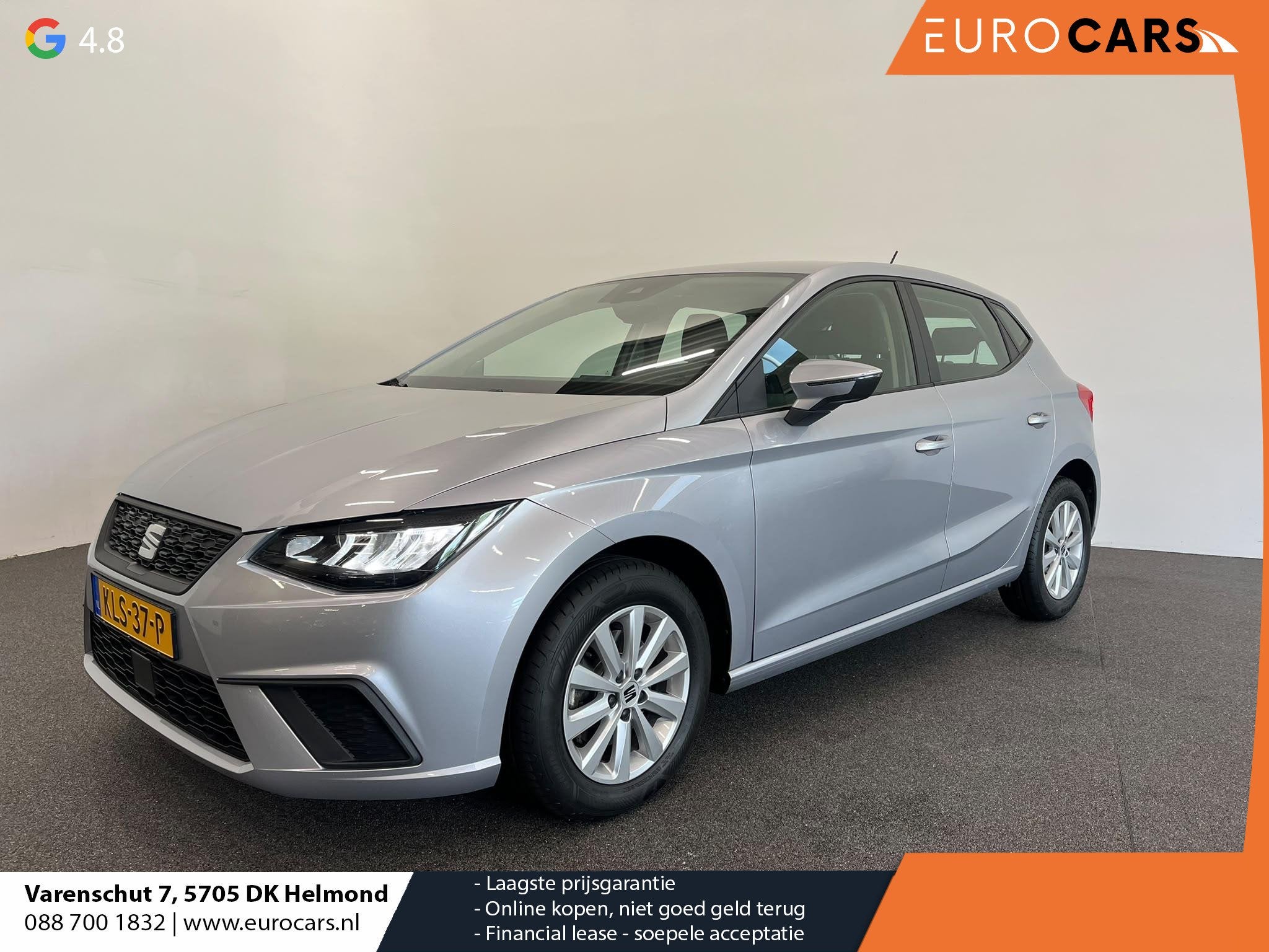 SEAT Ibiza 1.0 TSI 110 pk DSG Urban Silver Full LED Navi 9,2, Stof, Gebruikt, Ibiza, Bedrijf