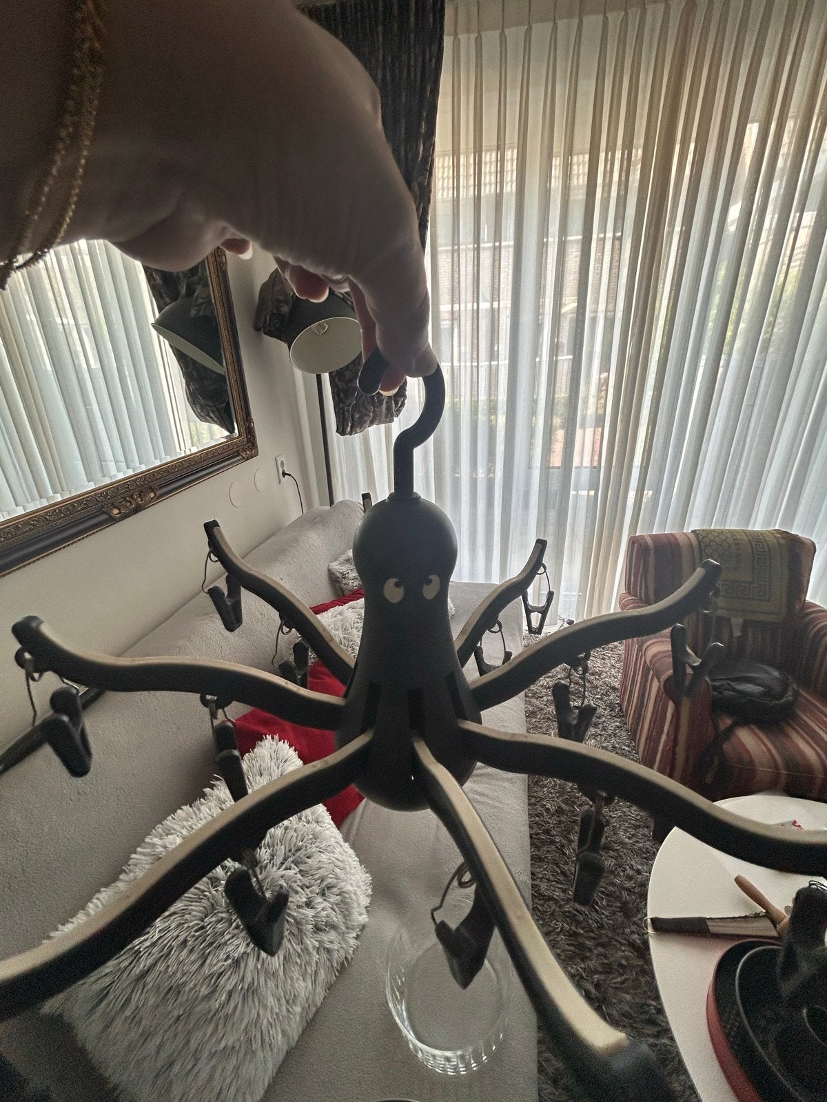 IKEA Octopus Droogrekje met 16 Knijpers - Zwart, Ophalen of Verzenden, Gebruikt, Zwart, Kunststof