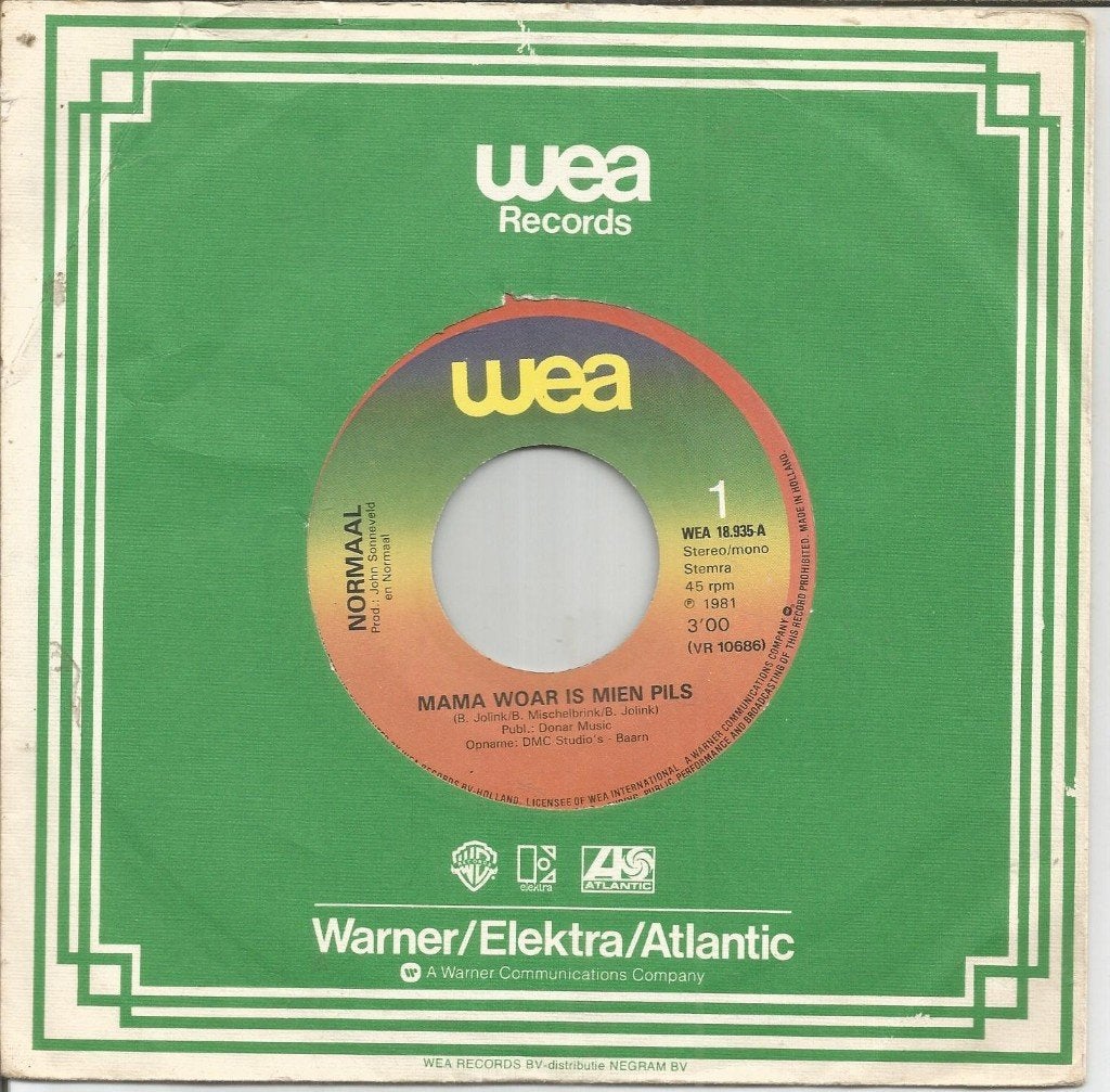 Normaal – Mamma Woar Is Mien Pils (1981), Cd's en Dvd's, Gebruikt, Originele persing, 7 inch, Ophalen of Verzenden