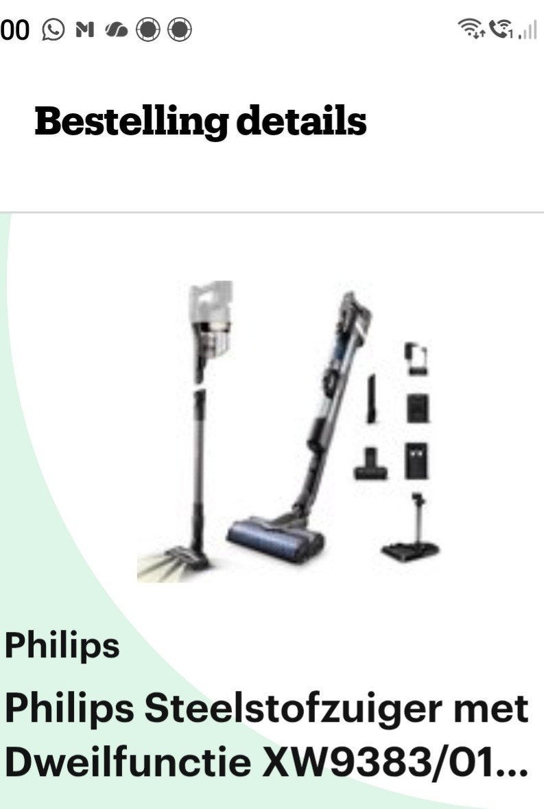 Philips Steelstofzuiger met Dweilfunctie XW9383/01, Ophalen, Philips, Zo goed als nieuw, Draadloos