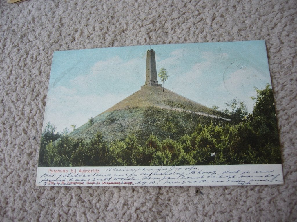 WOUDENBERG =  PYRAMIDE VAN AUSTERLITZ  BRIEFKAART  1907, Verzamelen, Ophalen of Verzenden, Voor 1920, Gelopen, Utrecht
