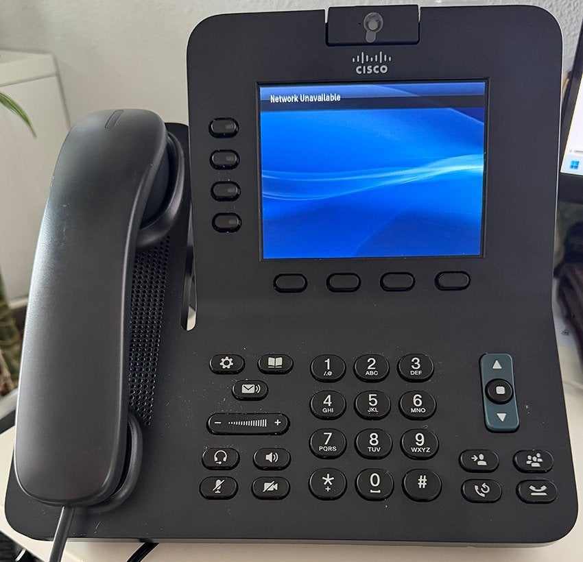 Cisco CP-8945-A-K9 + 48V Cisco adapter, Telecommunicatie, Ophalen, Zo goed als nieuw, Telefoon