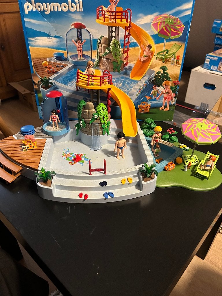 playmobil 4858, zwembad, Ophalen of Verzenden, Zo goed als nieuw, Complete set