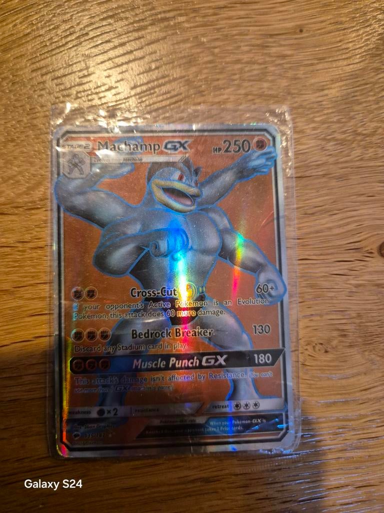 Pokémon Kaart Machamp GX - Full Art Foil, Ophalen of Verzenden, Zo goed als nieuw, Losse kaart, Foil