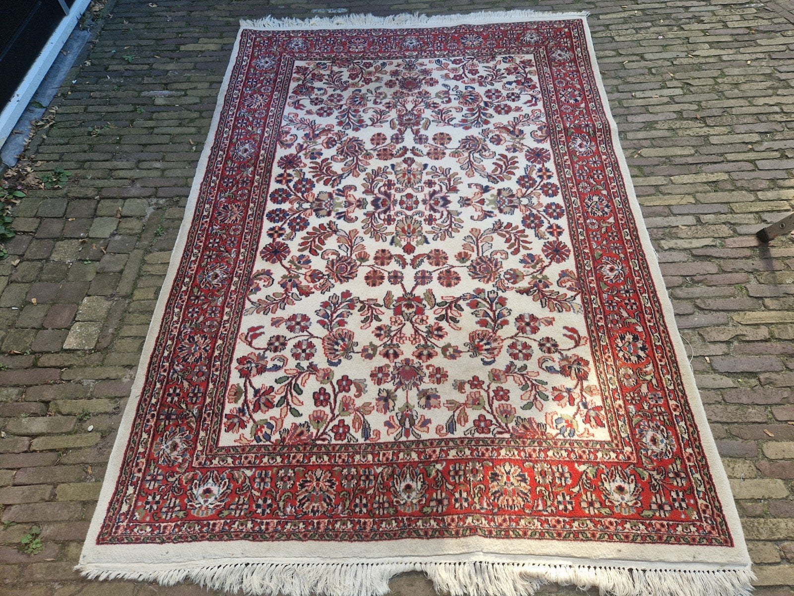 Handgeknoopt tapijt - ca. 150x220 cm, Gebruikt, 150 tot 200 cm, Onbekend, 200 cm of meer