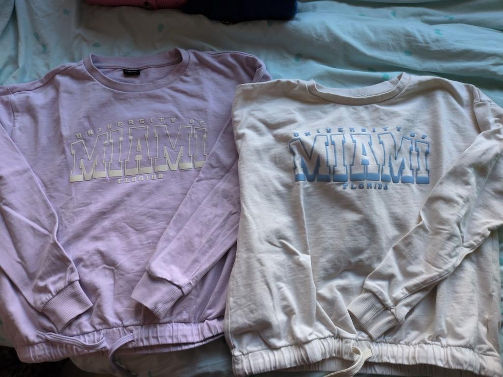 Twee leuke sweaters met Miami print, Ophalen of Verzenden, Zo goed als nieuw