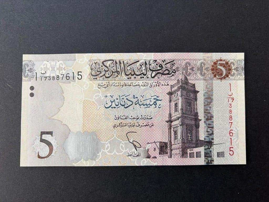 Libya 5 dinar UNC, Verzenden, Overige landen
