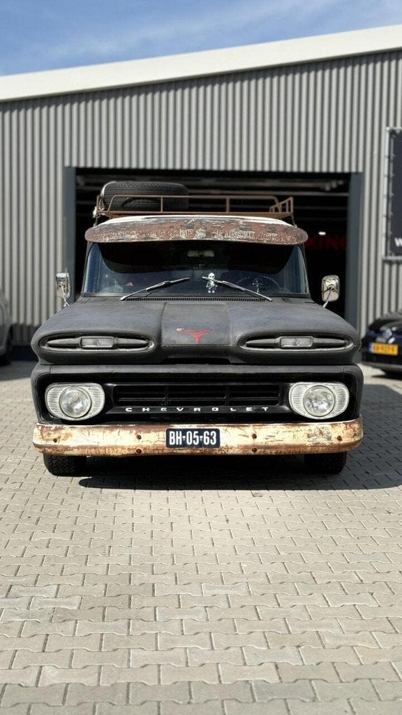 Chevrolet USA C10 V8 Apache panelvan 1962 NL Kenteken, Auto's, Gebruikt, 1907 kg, Zwart, Leder