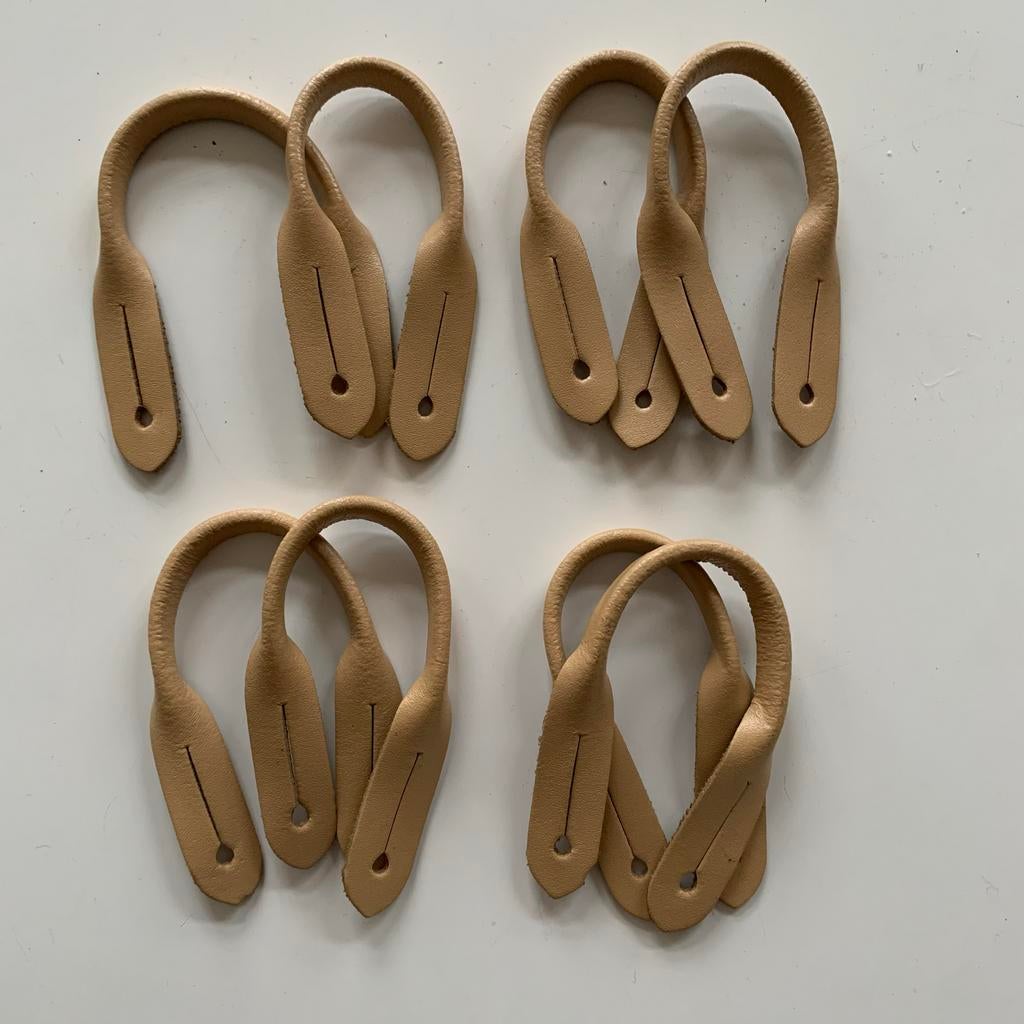 Leren pads voor bretels, 8 stuks, rolpads, bretel leertjes, Ophalen of Verzenden, Nieuw