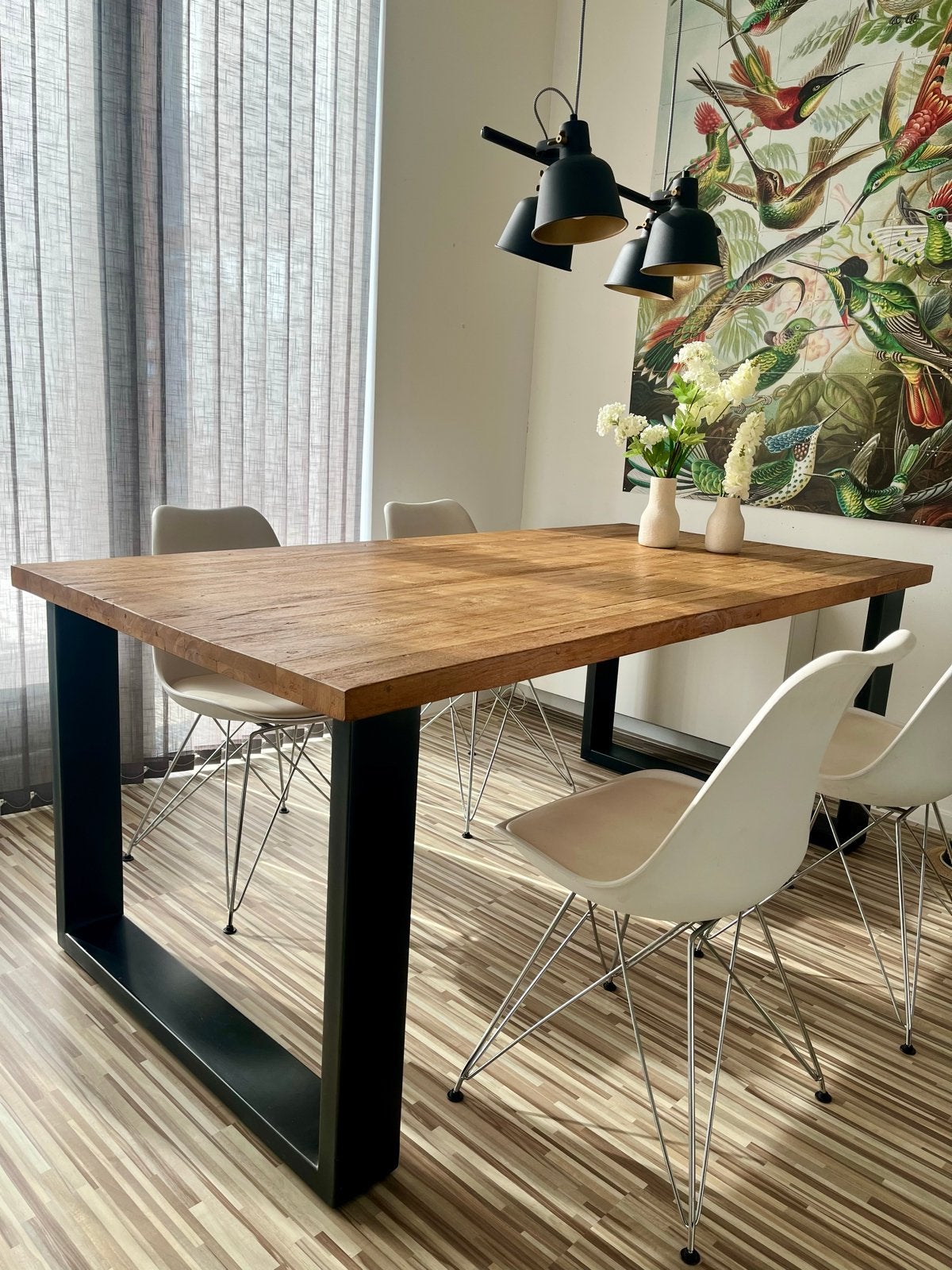4 stoelen gebaseerd op Vitra., Huis en Inrichting, Stoelen, Ophalen, Kunststof, Gebruikt, Wit