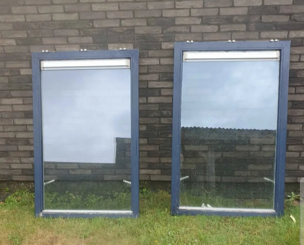 Uitzetramen 2x, Ophalen, 80 tot 120 cm, Gevelraam of Ruit, 120 tot 160 cm