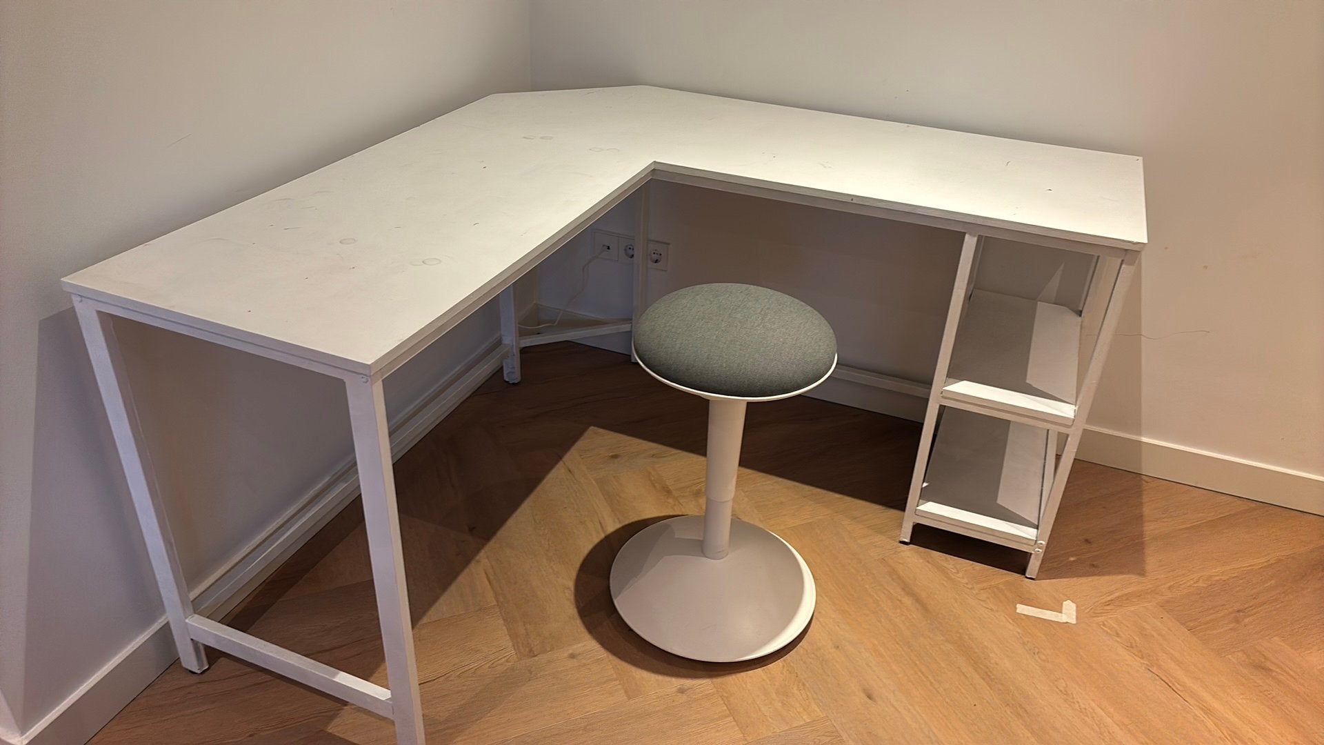 L vormig hoekbureau 138 x 50 x 75 cm, Huis en Inrichting, Ophalen, Demontabel, Gebruikt, Hout
