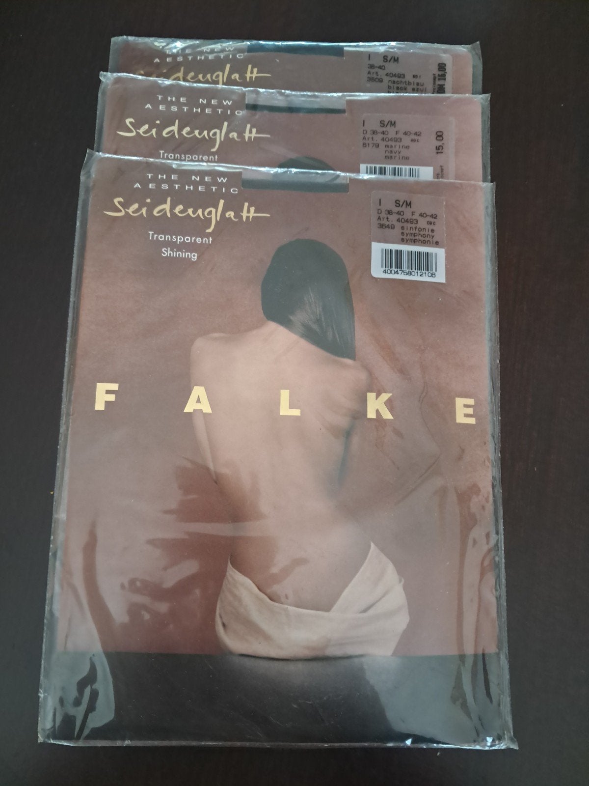 Falke seidenglatt 15 panty  nachtblauw en navy SM, Ophalen of Verzenden, Nieuw, Blauw, Panty