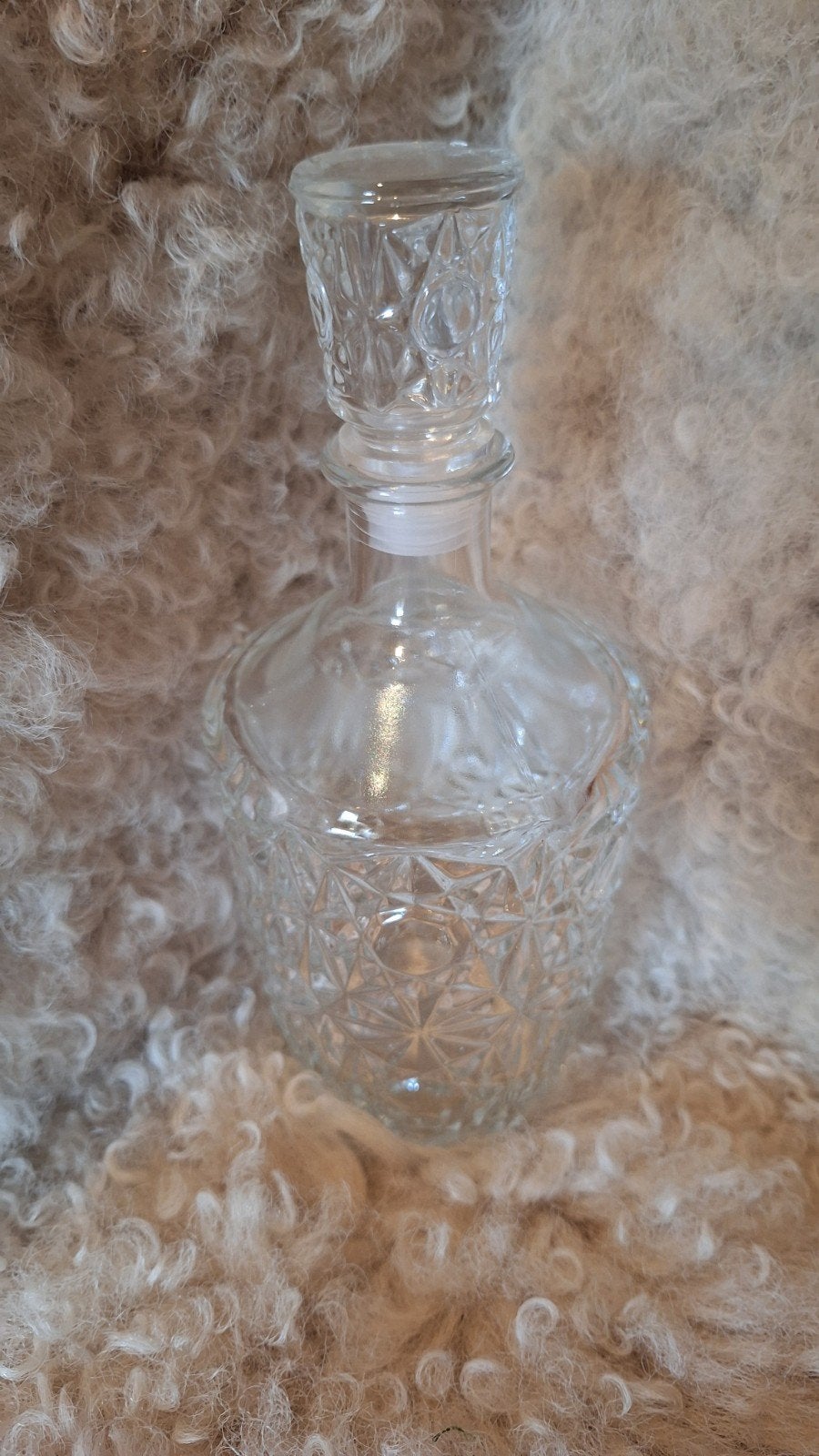 Glazen fles met stolp - Decoratieve karaf, Ophalen of Verzenden