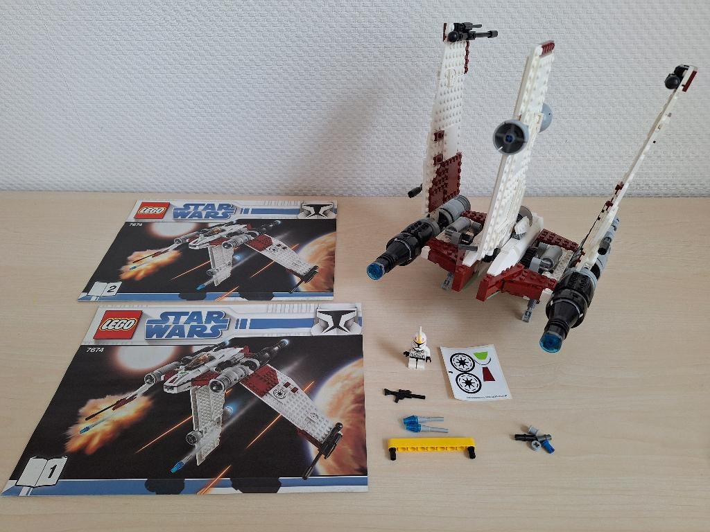 Lego Star Wars: 7674 V-19 Torrent Starfighter met stickervel, Kinderen en Baby's, Speelgoed | Duplo en Lego, Zo goed als nieuw