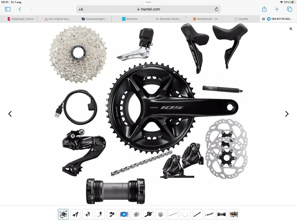Te koop Shimano 105 R7170 DI2 12 speed groepset, Overige materialen, Overige typen, Nieuw, Ophalen of Verzenden