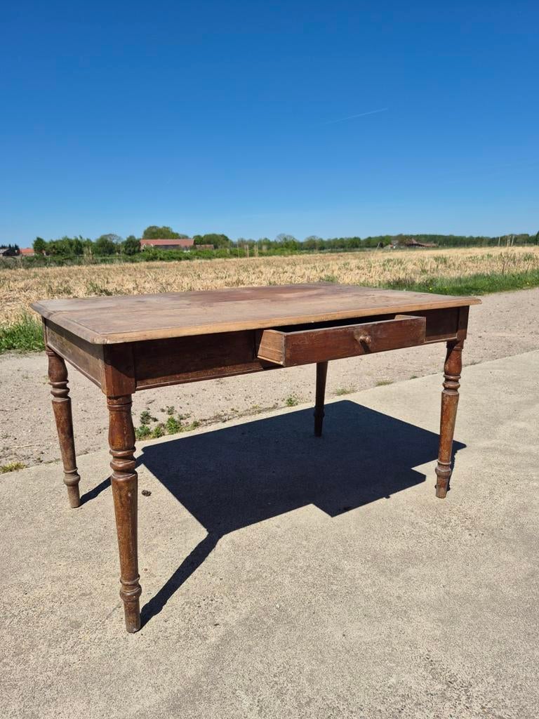 Oude Franse tafel met lade, Antiek en Kunst, Ophalen