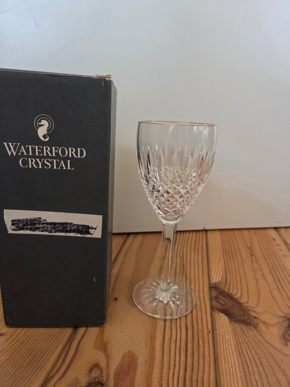 Waterford  Golden Castlemaine kristal wijnglas, Antiek en Kunst, Antiek | Glas en Kristal, Ophalen of Verzenden