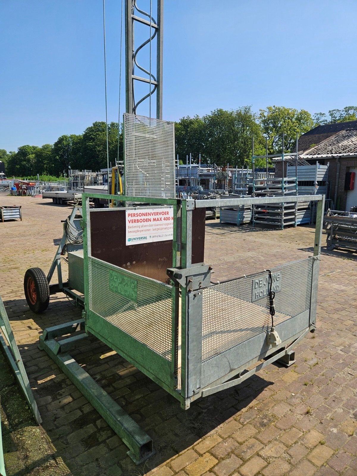 Bouwlift Neko 7,5 mtr gekeurd en geheel gereviseerd 380V, Ophalen, Gebruikt, Neko, .