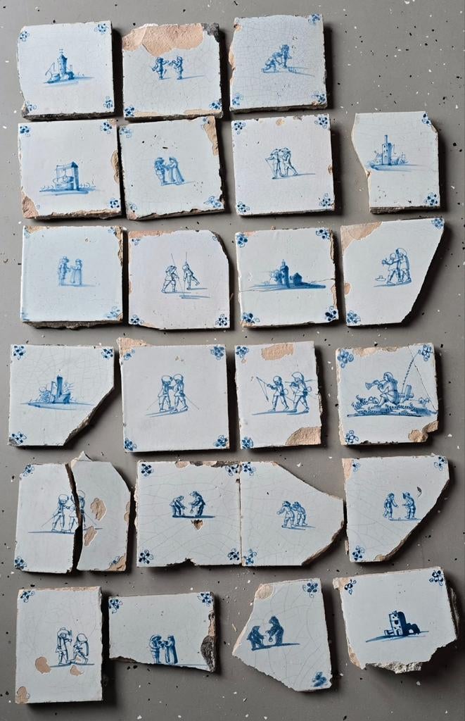 Delftsblauw tegeltjes, Ophalen