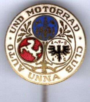 Auto und motorrad club UNNA email op koper speldje ( G_091 ), Verzenden, Zo goed als nieuw, Transport, Speldje of Pin