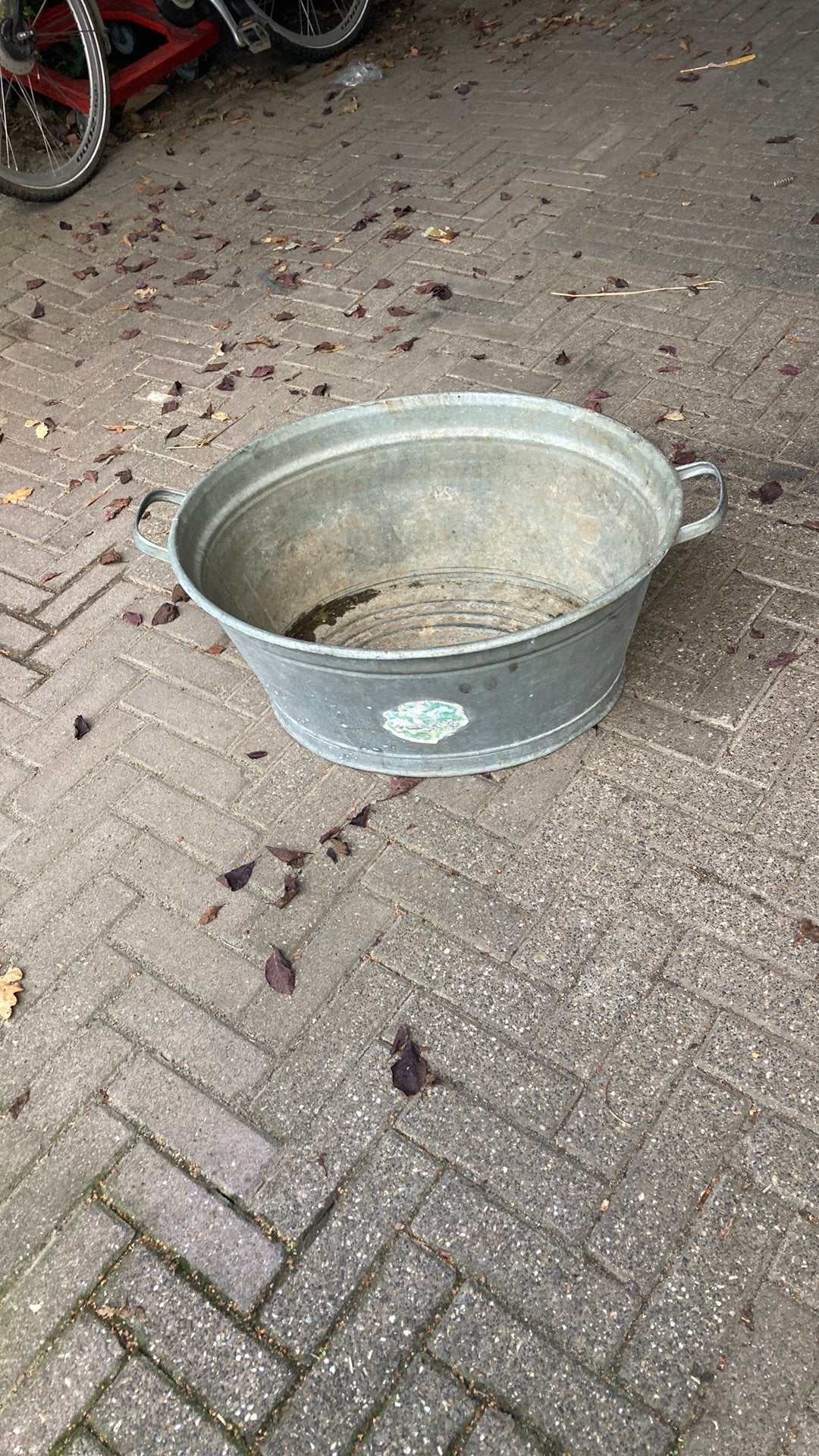 Mooie zinken teil 75 cm in zeer mooie staat, Ophalen, Zo goed als nieuw, Metaal, 60 tot 100 cm
