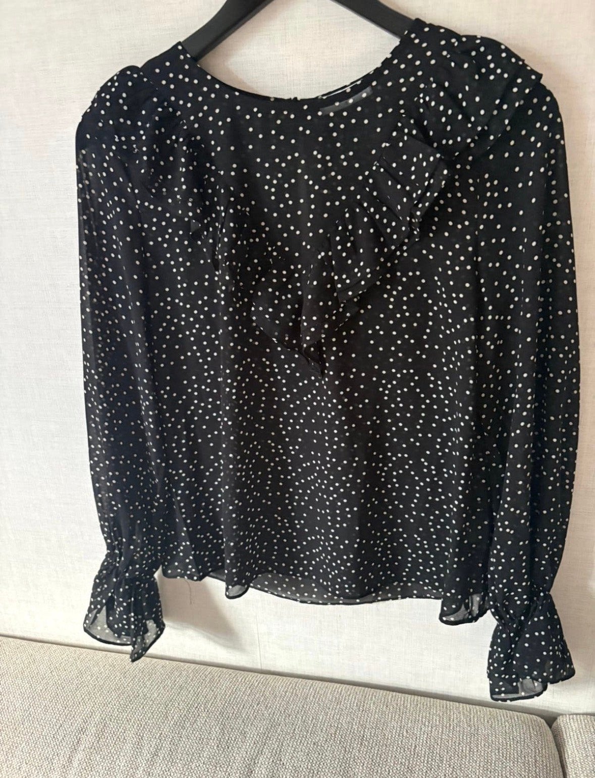 Loavies blouse met stippen, maat S, Ophalen of Verzenden, Zo goed als nieuw, Maat 36 (S), Zwart