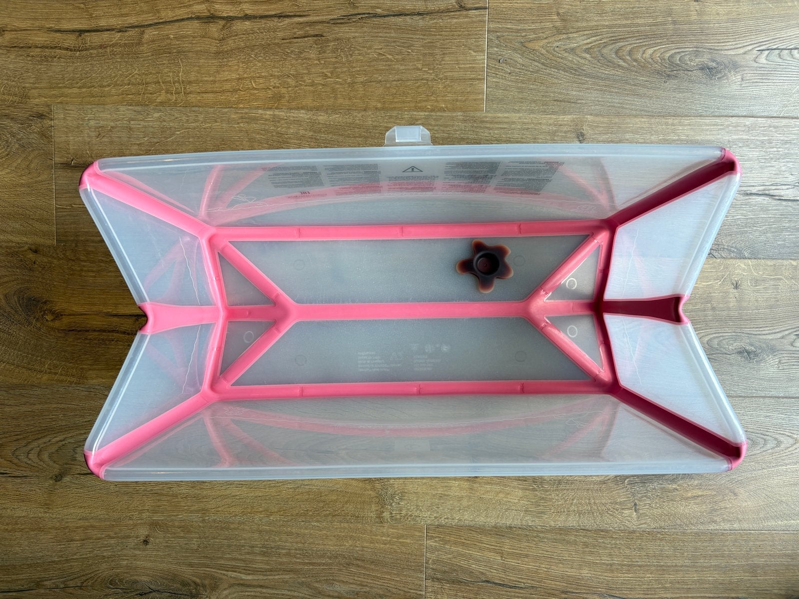 Stokke Flexi Bath opvouwbaar babybadje doorzichtg en roze, Kinderen en Baby's, Badjes en Verzorging, Zo goed als nieuw, Badje
