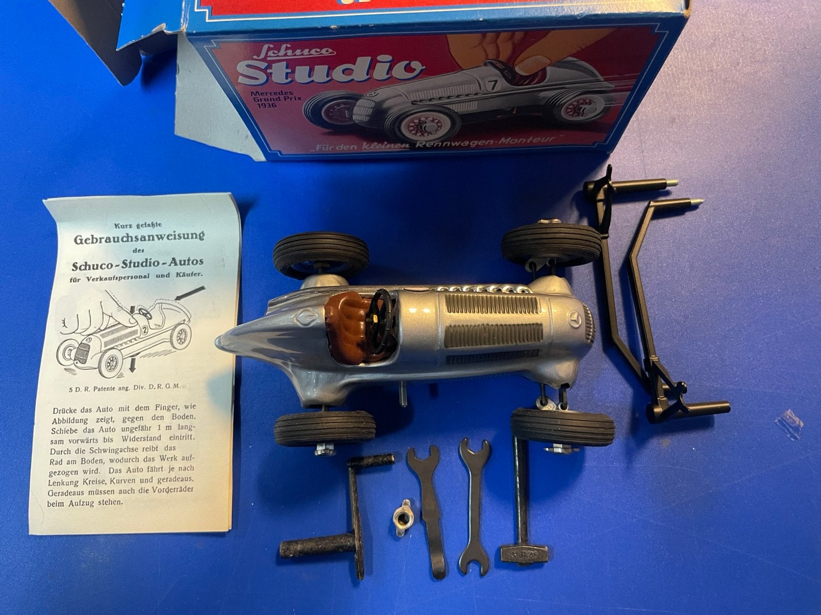 Schuco Mercedes metalen pullback racewagen Studio compleet, Verzenden