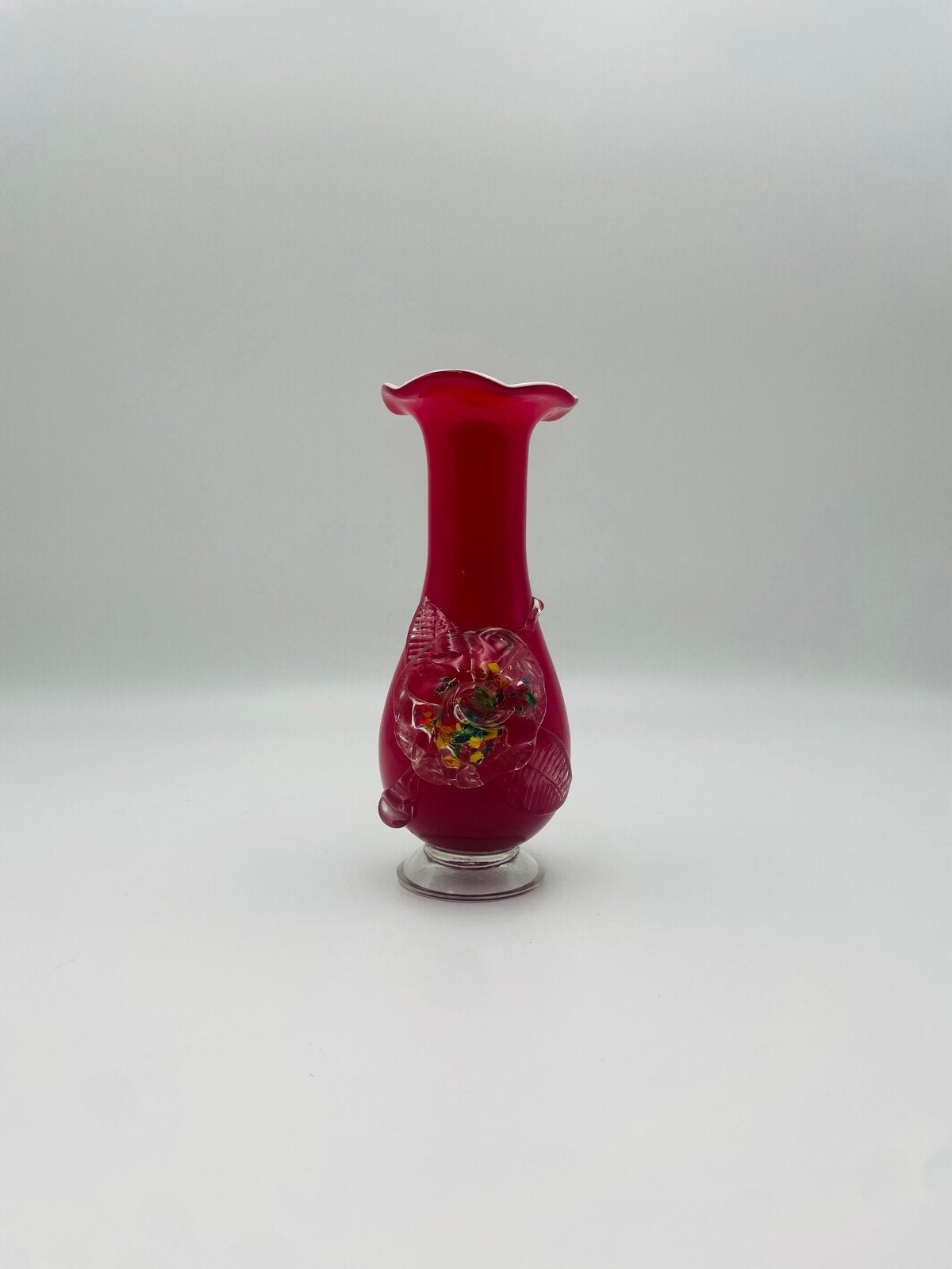 Murano Candy Vaas 21cm - Handgemaakt Glas Kunst, Ophalen of Verzenden