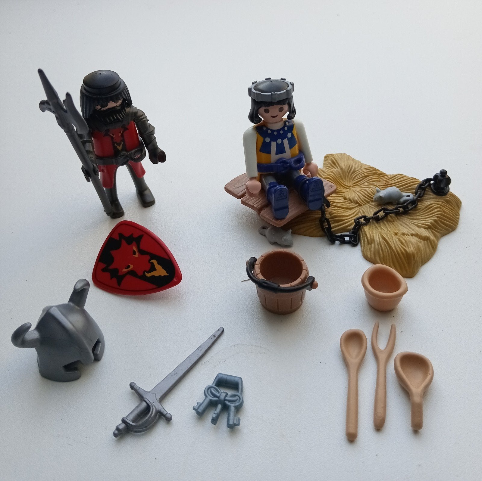 Playmobil 3328, Gevangen prins met bewaker (drakenridder), Ophalen of Verzenden, Gebruikt