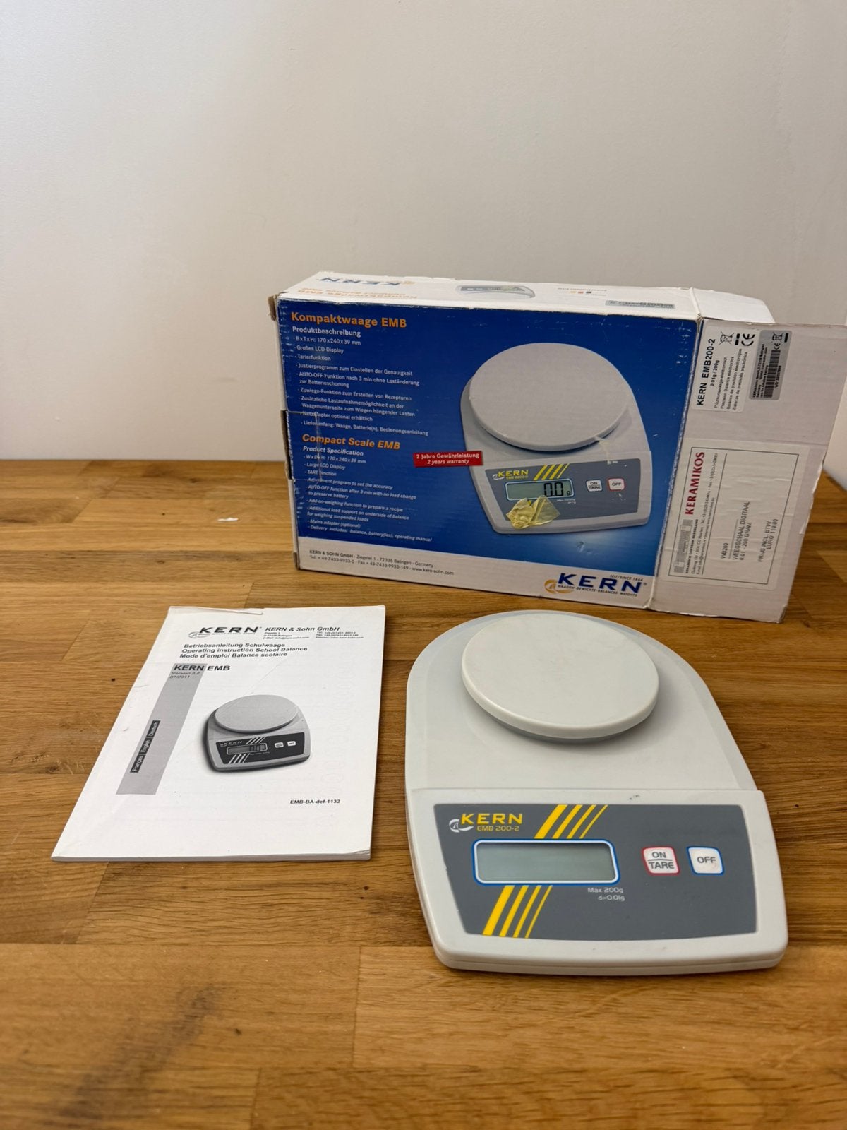 Digitale Weegschaal Kern EMB 200-2, Ophalen, Zo goed als nieuw