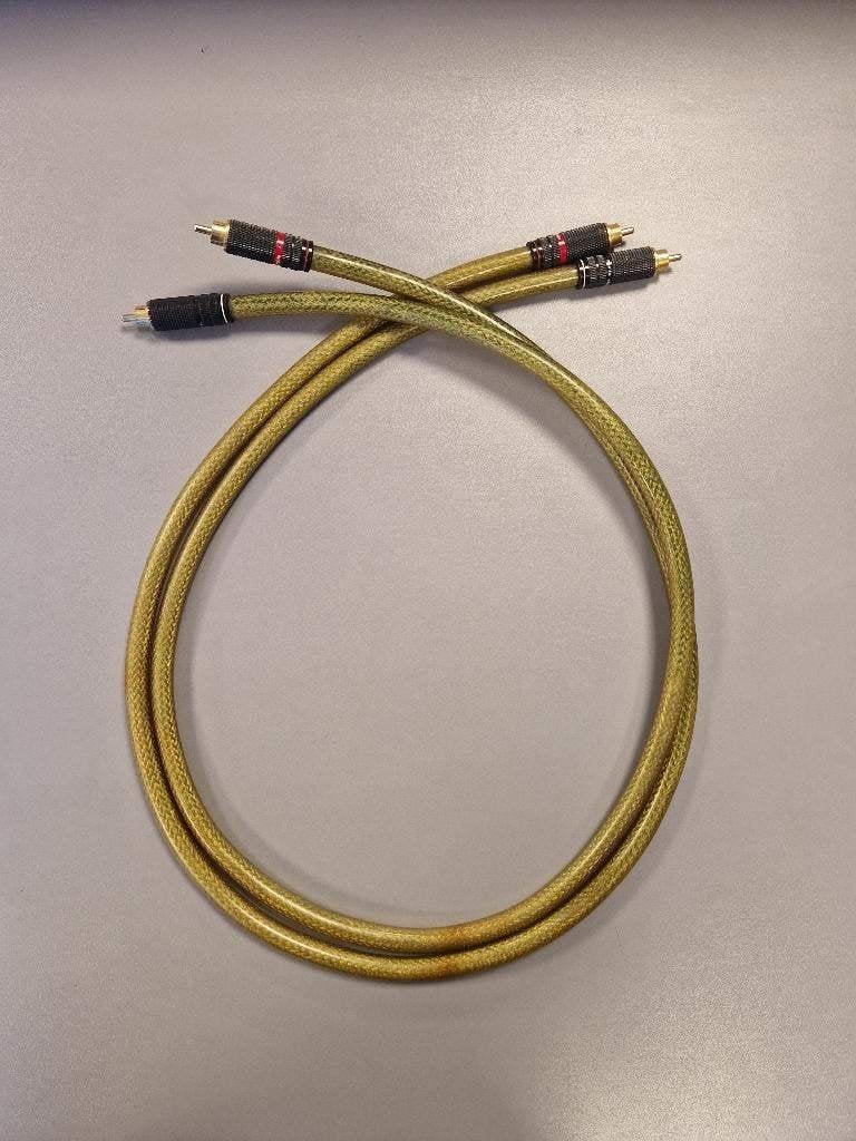 Monitor Cable RCA interlinks 1m vergulde cinch set, Ophalen of Verzenden, Gebruikt, Minder dan 2 meter, Interlink-kabel