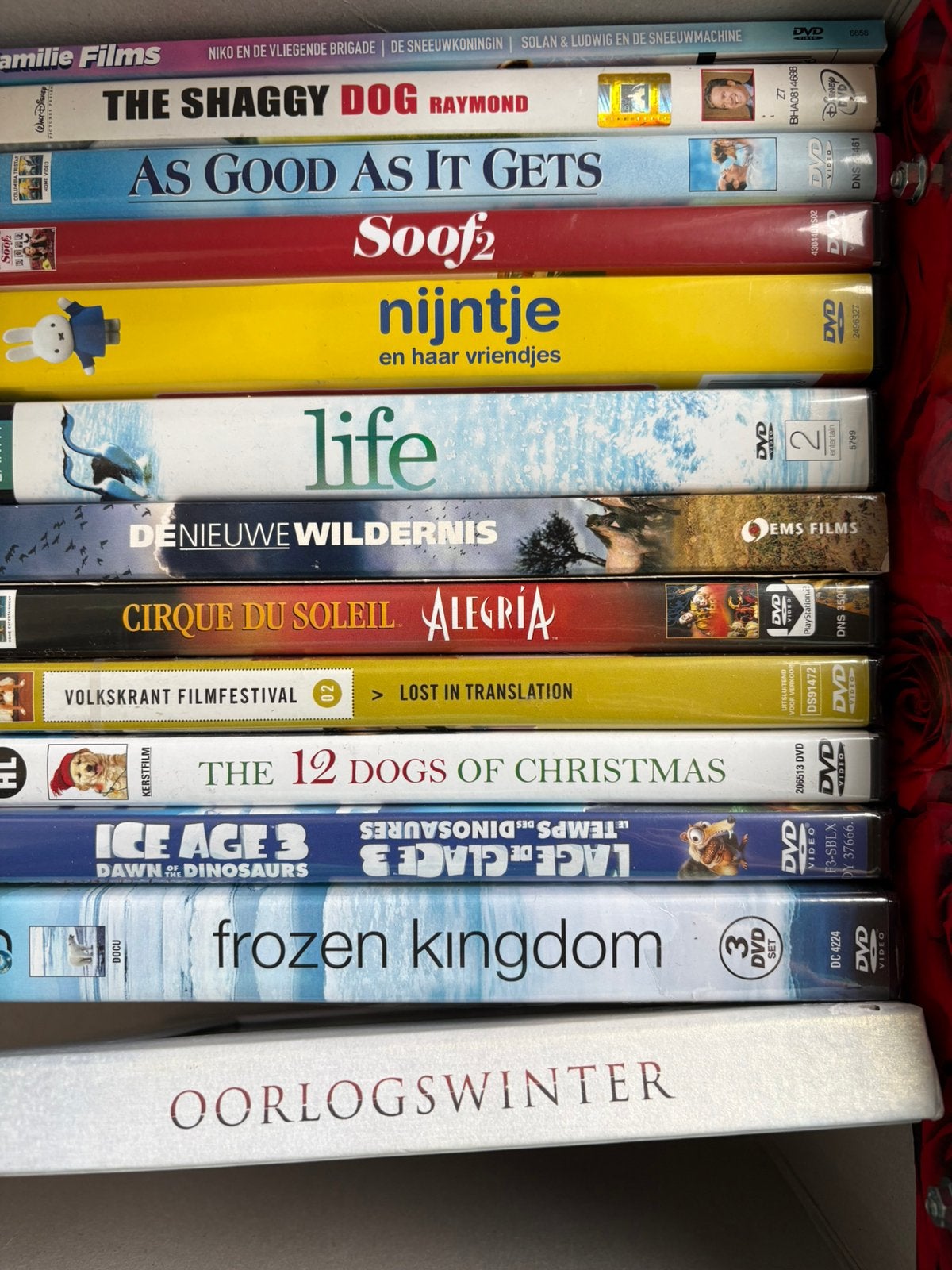 Doos met dvd’s zelfen gekeken, Ophalen of Verzenden, Zo goed als nieuw