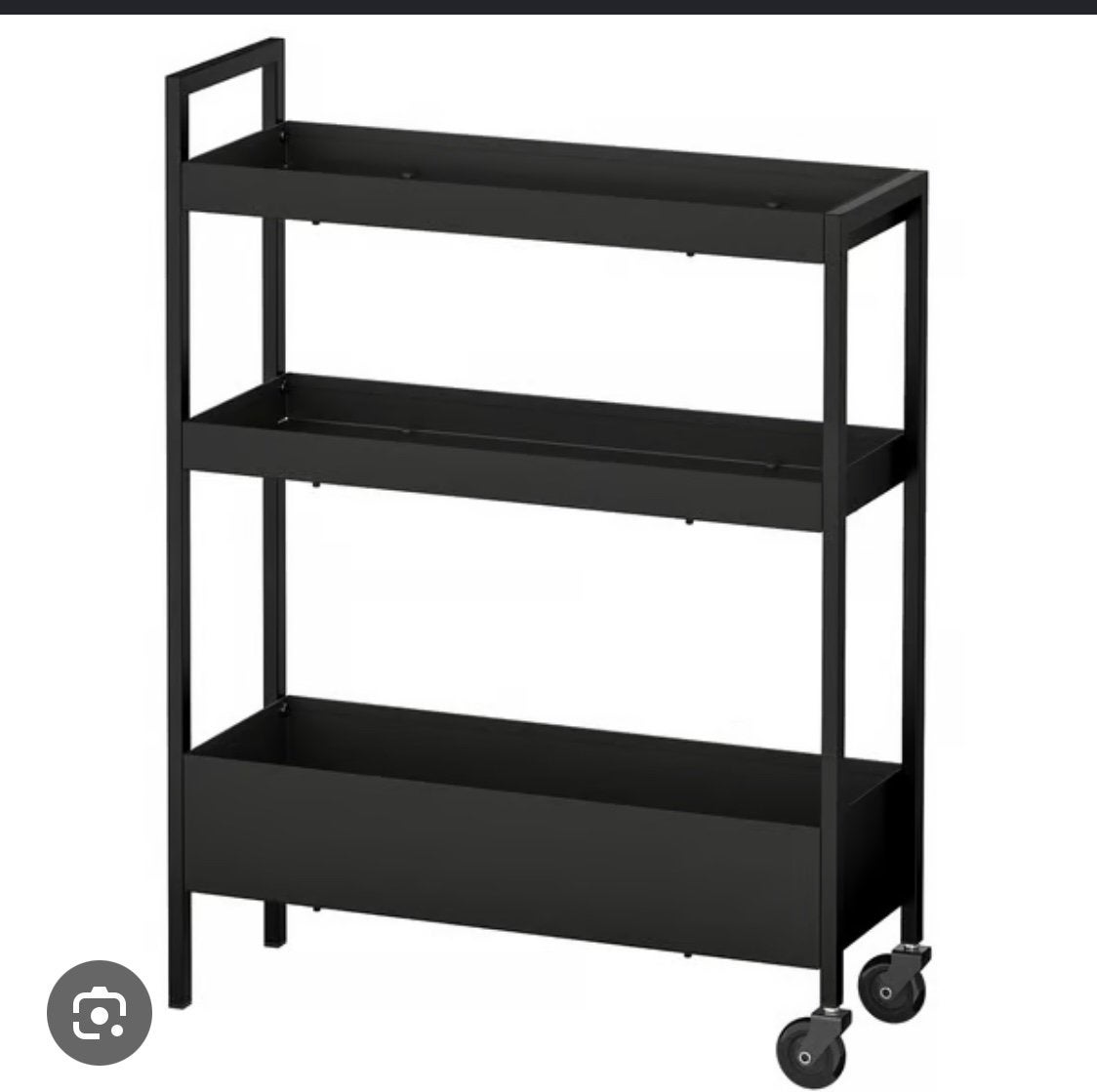 IKEA NISSAFORS Roltafel Zwart - Nieuw in verpakking, Ophalen, Nieuw