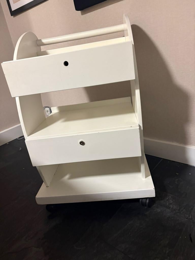 Witte Reeve Beauty Trolley met Lades en Wielen, Ophalen, Gebruikt