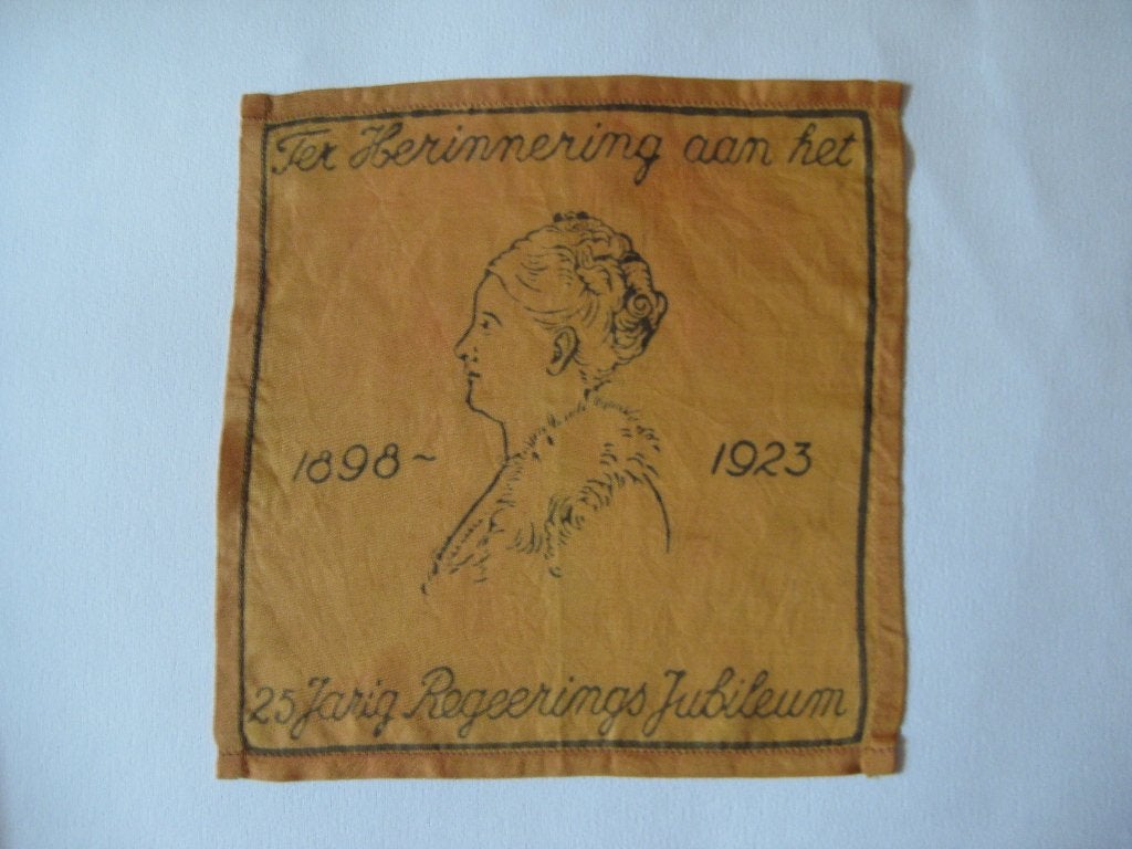 Oranje herinneringszakdoek jubileum koningin Wilhelmina 1923, Ophalen, Zo goed als nieuw, Nederland, Overige typen