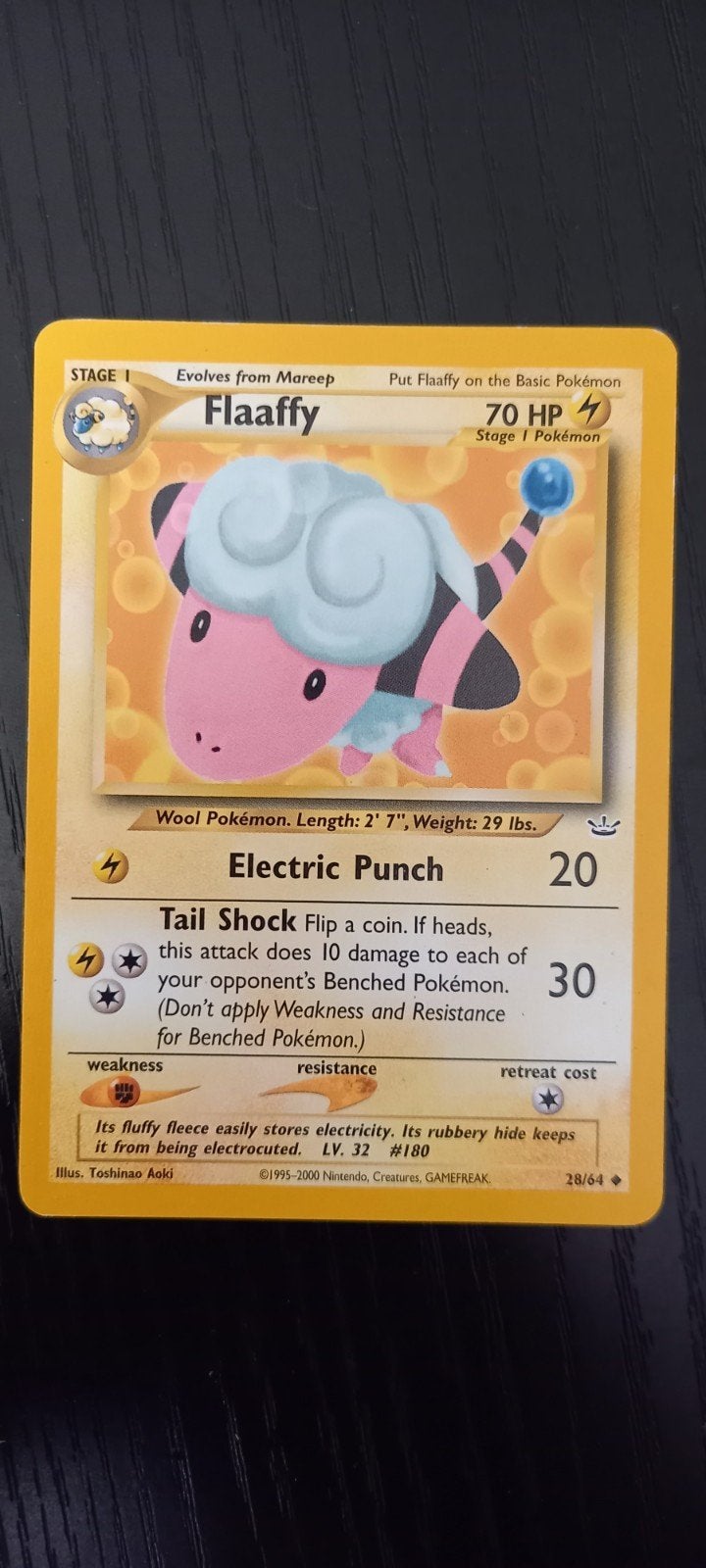 Pokémon Kaart Flaaffy 28/64 Neo Revelation, Ophalen of Verzenden, Gebruikt, Losse kaart