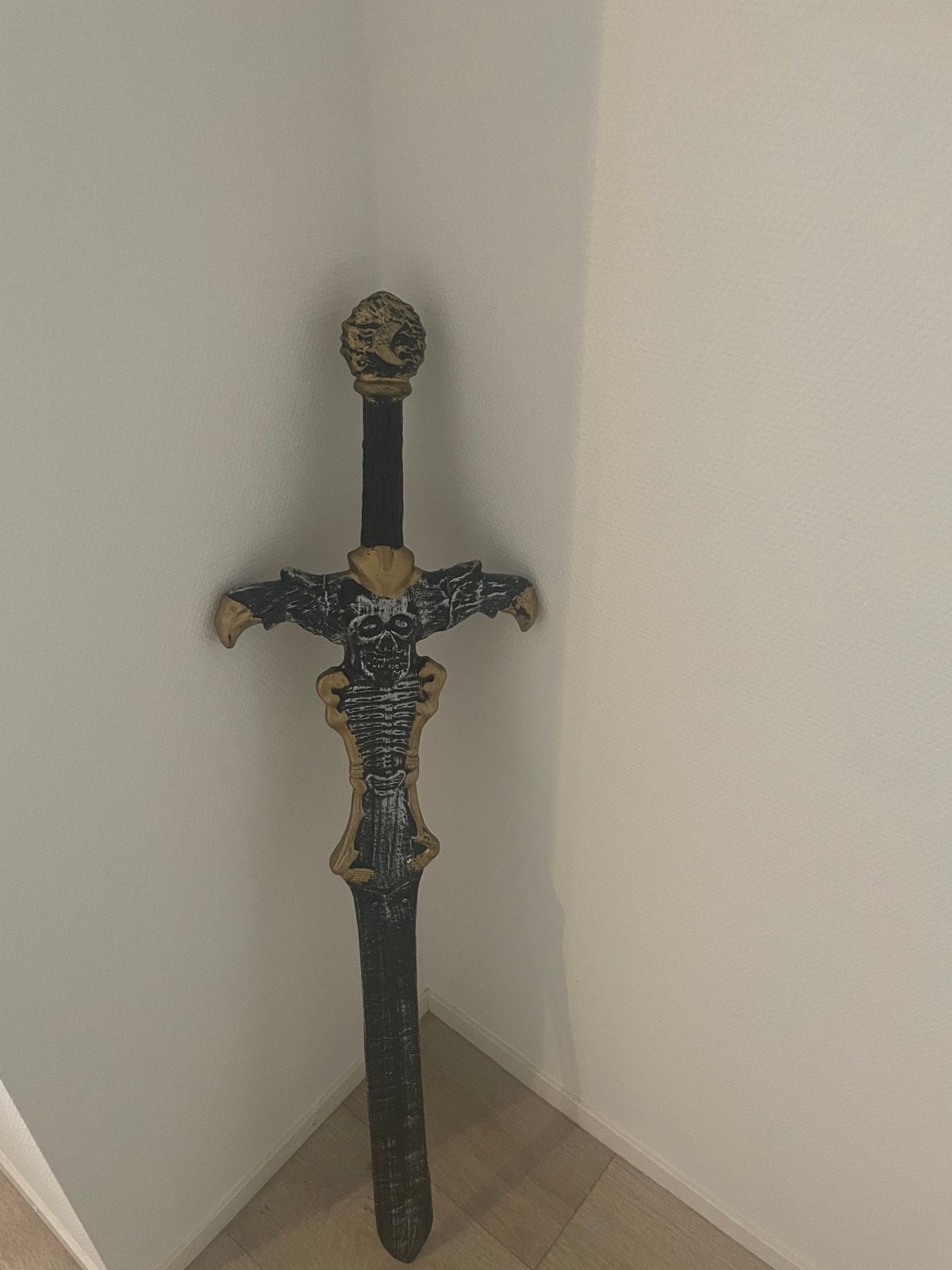 Decoratief zwaard met skeletdetails, Zwart, Fantasie, Overige typen, Ophalen of Verzenden