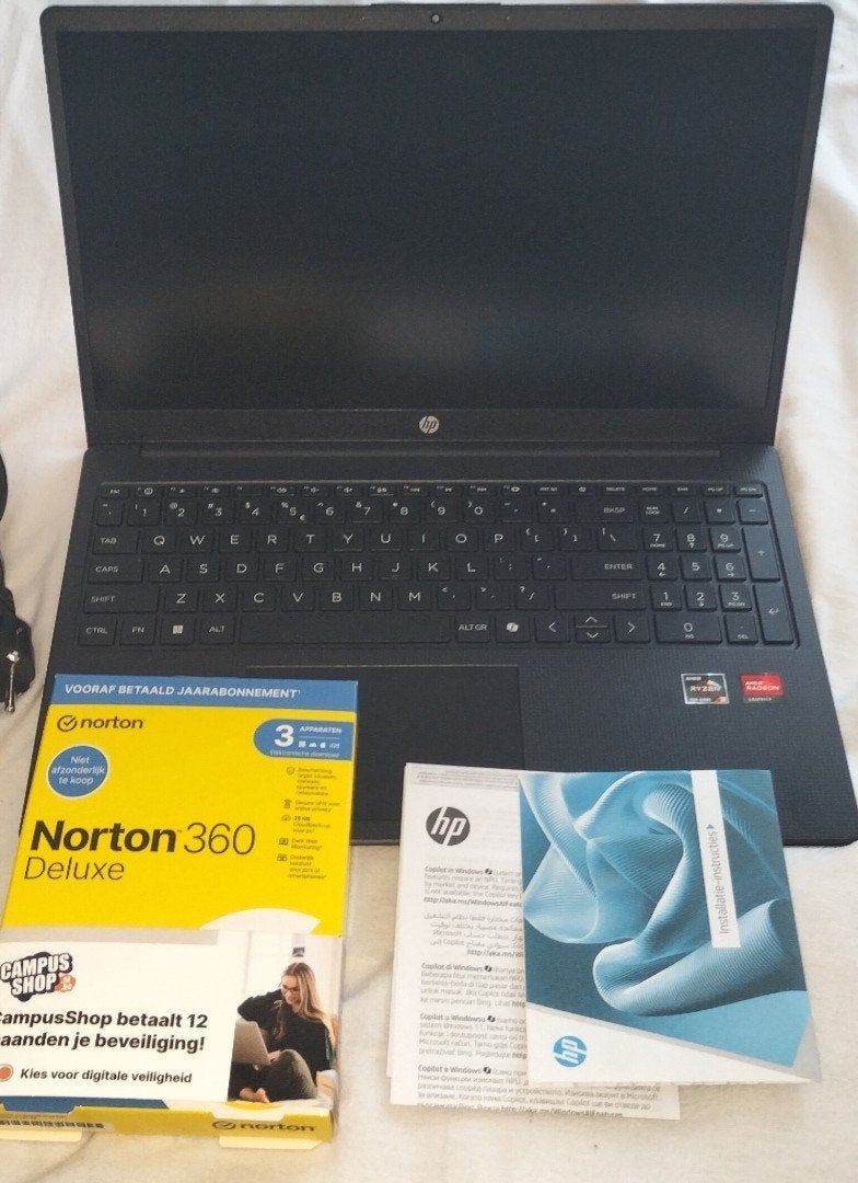 HP Laptop 15,6 inch Full-HD AMD Ryzen 3 7320U 8GB RAM 512GB, 2 tot 3 Ghz, 15 inch, 8 GB, Nieuw