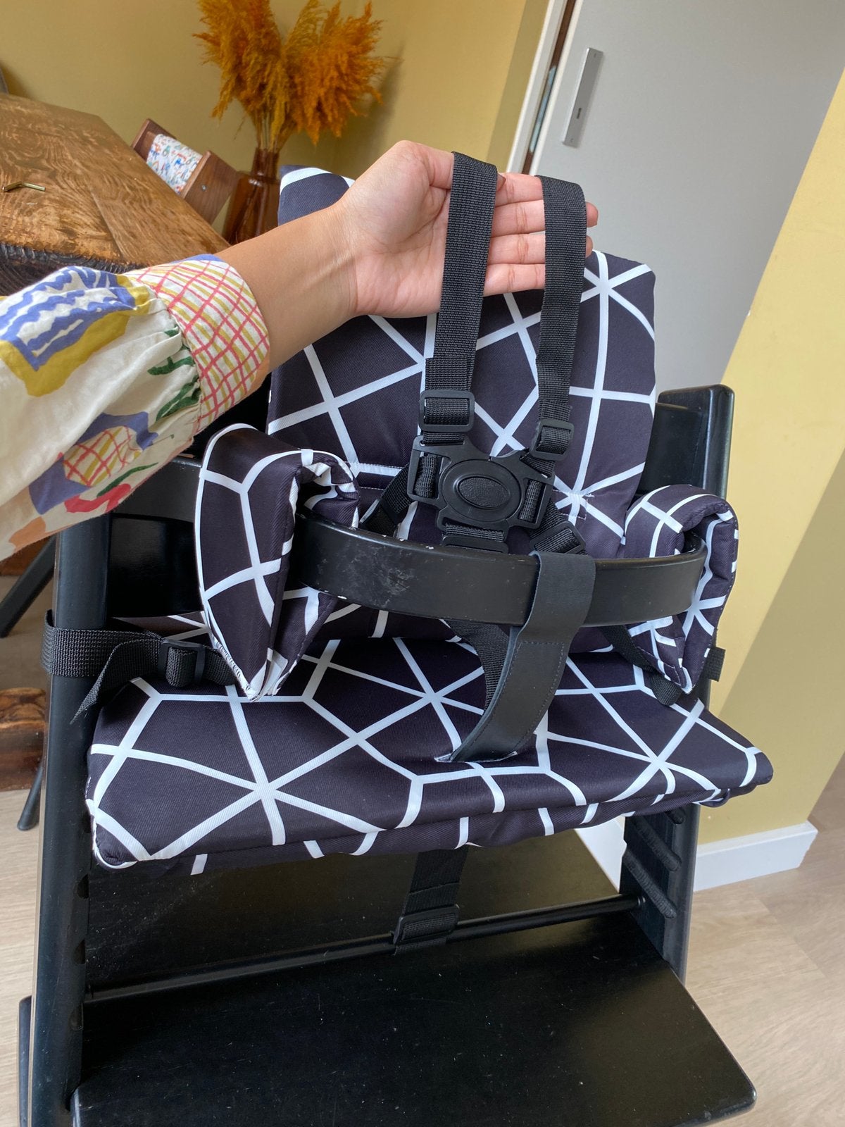 Riem voor kinderstoel stokke tripp trapp - zwart, Kinderen en Baby's, Ophalen of Verzenden, Nieuw, Meegroeistoel, Gordel(s)