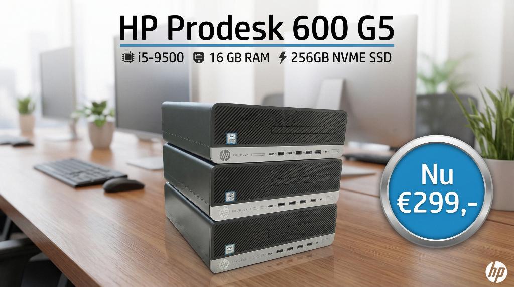 ACTIE! HP Prodesks i5/16GB/256GB SSD incl. W11+Offic2024, Computers en Software, Desktop Pc's, Refurbished, 3 tot 4 Ghz, SSD, 16 GB