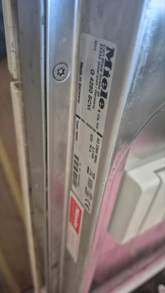 Miele G 4280 SCVi Extra Hoog Inbouw Vaatwasser, Ophalen, Gebruikt, 60 cm of meer, Inbouw